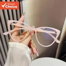 Moda Olho De Gato Óculos Feminino Quadro Colorido Estilo Europeu Anti Luz Azul