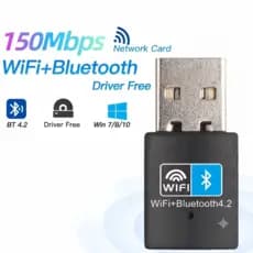 Adaptador USB WiFi Bluetooth 150Mbps 2.4GHz 2 Em 1 Transmissor Receptor Externo RTL8723