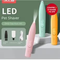 Aparador Elétrico Recarregável para Peles de Patas de Cachorro e Gatos, Orelha Sem Fio, Kit de Pêlos