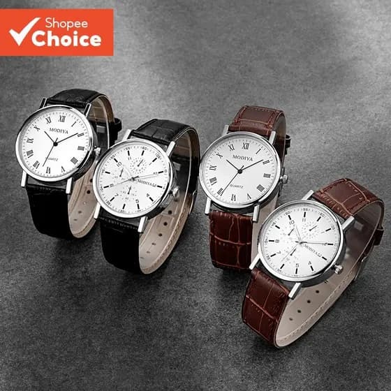 Relógio Masculino De Quartzo De Primavera-Pulseira De Couro Esportiva Elegante Para Negócios Casuais