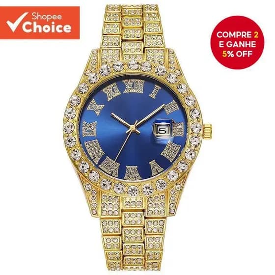 Hip Hop Elegante Relógio Para Homens Gelado Imitação De Diamante Escala Romana Moda Jóias De Luxo Tendência Salvador 9 C