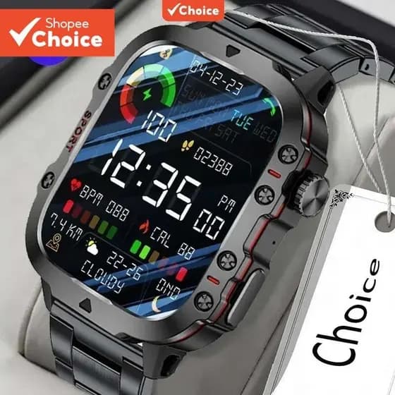 Smartwatch Esportivo Para Homens 420mah Bluetooth Chamada Monitoramento De Saúde Estoque Pronto