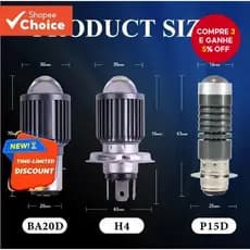 Farol LED Para Motocicleta TCYATO-Projetor De Feixe Duplo Soquetes rgb eyeline original mini Luz De Condução ilaw sa mot