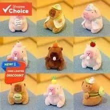13-15cm Capivara Chaveiro De Pelúcia Mochila Pingente Bonito Animal Boneca Brinquedo Para Meninos Meninas Presente Anive