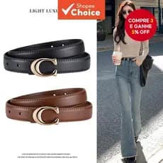 Feminino Elegante Fino Minimalista Liga Fivela Cinto Na Moda Chique Versátil Para Vestidos Jeans Uso Diário