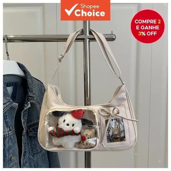Bolsa de Ombro de Alta Design para Mulheres | Nova Bolsa Crossbody Niche Verão 2025 | Sling Bag Premium Ins Fofa e