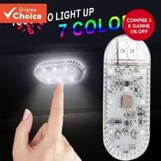 6LED Luzes De Toque Do Carro Recarregável Auto Interior Cúpula Luz Teto Lâmpadas Leitura Tronco USB Carregamento Direto
