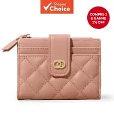 2025 Mulheres Coreanas Fivela Carteira Titular Do Cartão Trendy Zipper Purse Coin Holders