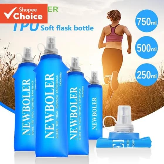Garrafa De Água TPU Dobrável Newboler Soft Flask Sem BPA Para Esportes Ao Ar Livre