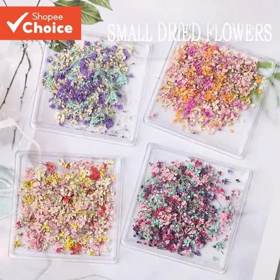 Ya Ya Yalayee [Acessórios de manicure] Estilo japonês misturado pequenas flores secas manicure pequenas flores secas man