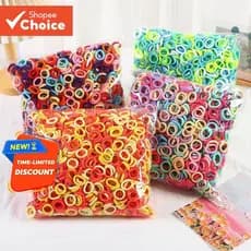 Conjunto De Laços De Cabelo Coloridos Para Meninas Faixas De Rabo De Cavalo Elásticas Macias Sem Danos Acessórios