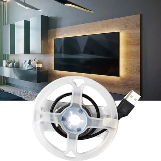 2835 Luzes De Tira LED – 5V USB Branco Quente Para Decoração De Quarto Luz De Fundo De TV Festival De Primavera De Ano N