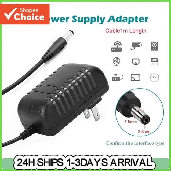 Fonte De Alimentação 12V AC DC Adaptador 100-240V Para Segurança CCTV/TV Plus/Roteadores WIFI/DV