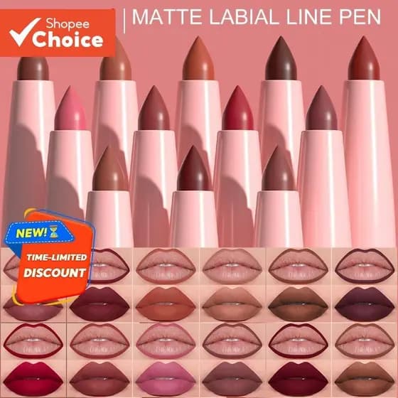 Conjunto De Delineador Labial Fosco DUNUF 6cs-Lápis De Longa Duração , À Prova De Manchas E D'água Para Todos Os Tipos D