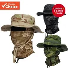 Boonie Chapéu Balaclava Terno Dobrável Macio Proteção Solar Boné De Pesca Respirável Pescador Caça Ao Ar Livre Amplo Pro