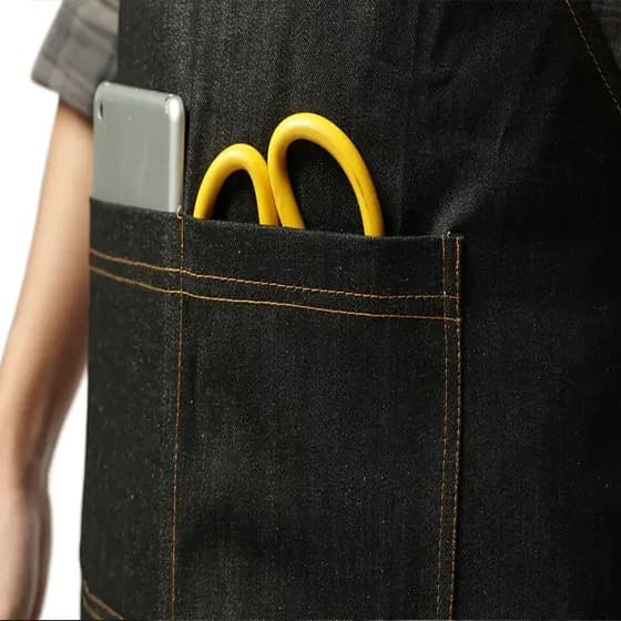 Novo Avental de Jeans Denim Leve com Bolsos, Avental de Lona Encerada à Prova d'Água para Homens e Mulheres, Avental de