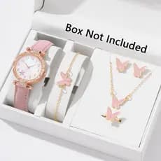 Conjunto De Relógio Feminino De Quartzo Para Presente Elegante | Vários Estilos Elegantes A Mulher Moderna