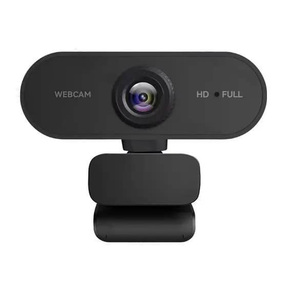 Webcam De Rede Preta Câmera USB Full HD 1080p Com 360 ° Microfone Giratório Para Laptop