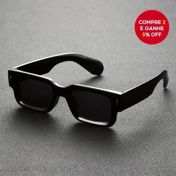 Óculos de sol minimalistas quadrados retrô para homens e mulheres, óculos UV400.
