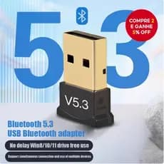 Adaptador USB Bluetooth 5.5 para áudio de laptop, computador, transceptor sem fio, dongle wifi, adaptador Ethernet.