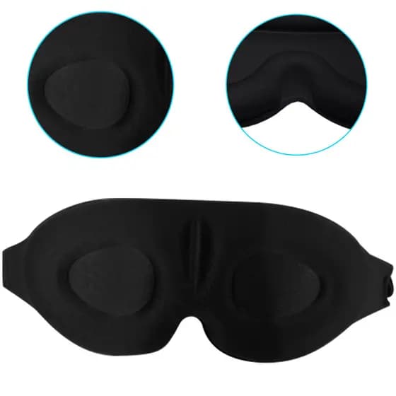 Máscara De Dormir Blackout 3D Para Mulheres E Homens , Cochilo , Meio-Dia , Bloqueio De Luz , Venda Os Olhos