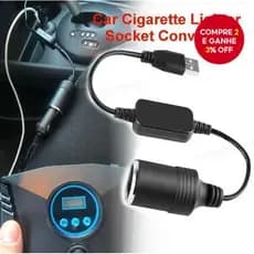 1 peça Adaptador Conversor de Soquete de Isqueiro 5V 2A USB para 12V, USB Masculino para Feminino, Acessórios