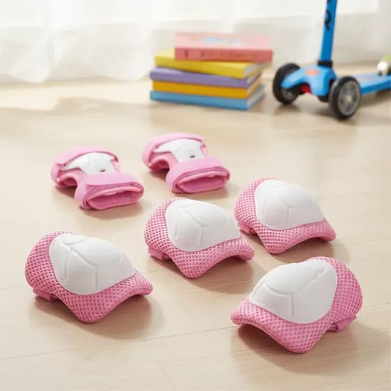 Conjunto Protetor Infantil: Joelheiras, Cotoveleiras e Protetores de Pulso, Design Unissex para Uso em Patinação no