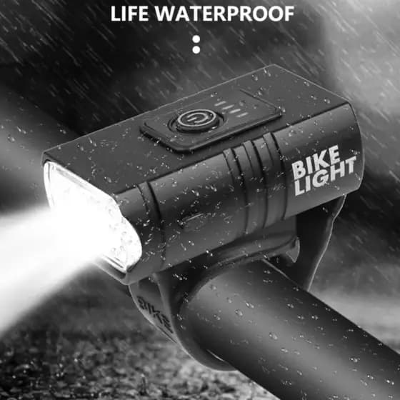 Nova Luz de Bicicleta 2T6 LED Frontal Recarregável por USB 1000LM Lanterna de Cabeça para Bicicleta Acessórios de