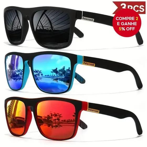 3 Pares De Óculos De Sol Para Homens , Esportes Ao Ar Livre , Ciclismo , Condução , Pesca