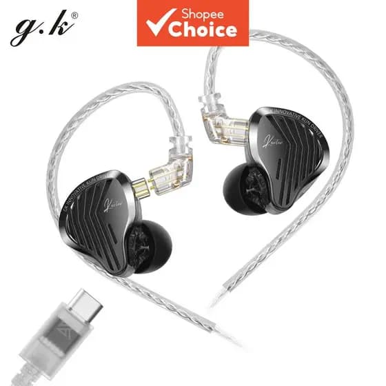 Fones de Ouvido HiFi Dynamic Drive GK Kunten, graves potentes, fones de ouvido esportivos, fones de ouvido gamer de