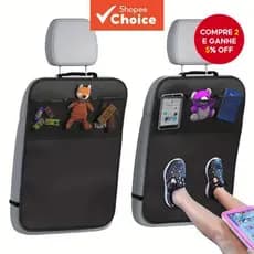 1/2pcs Protetores para o encosto do banco do carro com 3 bolsos, capa automotiva de poliéster impermeável, proteção