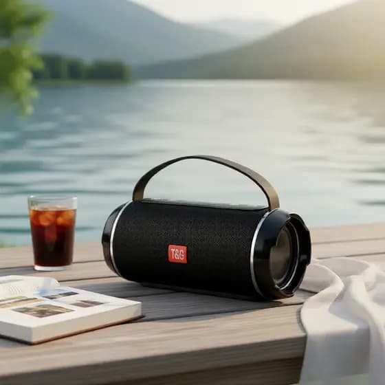 T&G TG116c Caixa de Som Potente, Caixa de Som Bluetooth Sem Fio TWS, Subwoofer Estéreo à Prova d'Água Elite