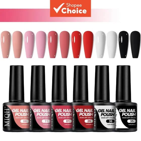 Conjunto de esmalte de gel de seis cores, esmalte de unhas semi-permanente de última moda, conjunto para nail art, 7ml