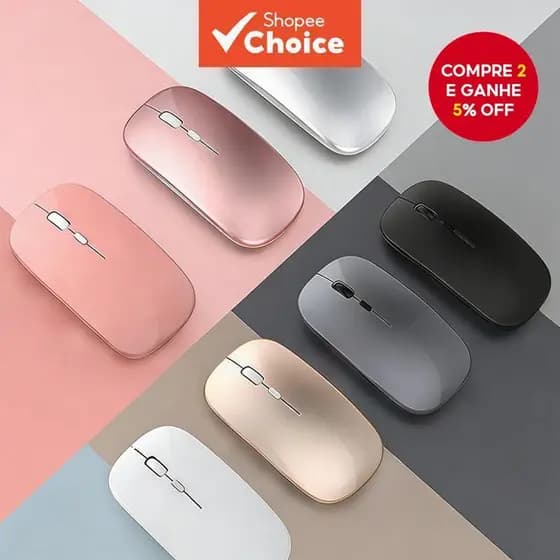 WIFI Bluetooth Dual Mode Recarregável Mouse Sem Fio Computador Mouse Sem Fio Ergonômico USB Mouse Mudo Pausa, RGB