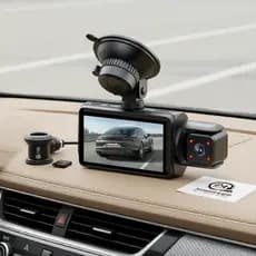 Câmera Veicular DVR 3 Lentes 1080P 360° com Modo Noturno IR e Gravação em Loop Automático