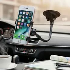 Suporte Universal Veicular: Suporte para Telefone e GPS para Painel/Pára-brisa