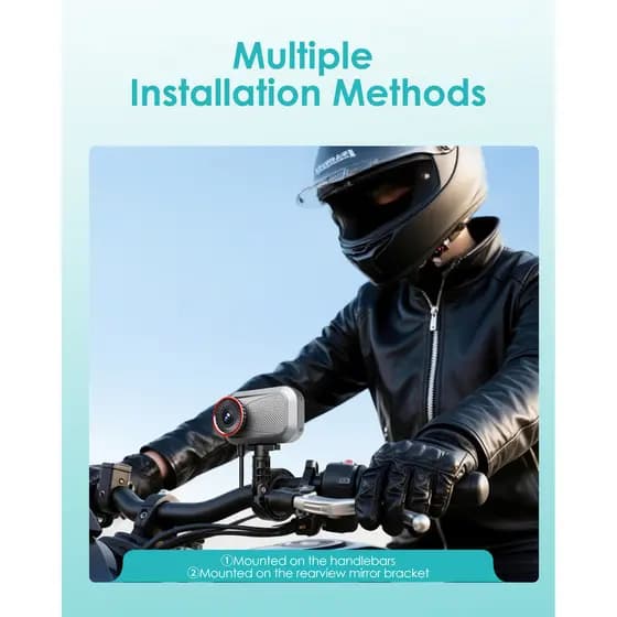 Roadwinner Motocicleta Dash Cam Lente Dupla À Prova D'água 1080p HD WIFI