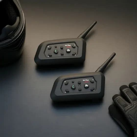 V6 Plus 1500m Capacete Intercomunicador Bluetooth Fone de Ouvido Redução de Ruído Sistema para Moto