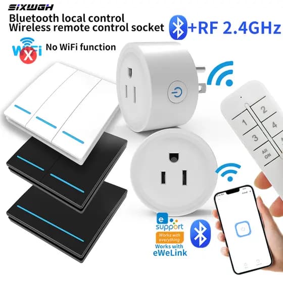  Tomada sem fio controle remoto tomada inteligente interruptor sem fio RF2.4G