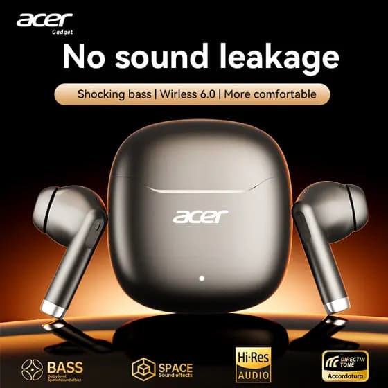 Acer OHR617 Fones De Ouvido Sem Fio Bluetooth Tipo-C Com Microfone Bluetrum AB5756T Chip TWS Som Estéreo Vários Protocol