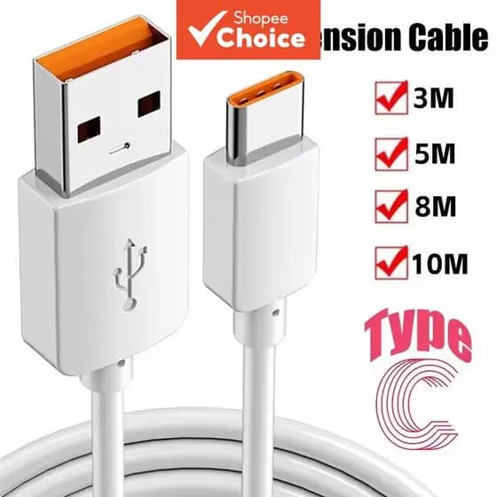 Cabo de Carregamento Rápido USB Tipo C 66W 12M, Porta USB C, Cabo Micro USB Universal para Câmera Huawei, Xiaomi,