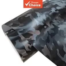 Rolo de Vinil Adesivo Stealth Preto Fantasma para Envelopamento de Veículos, Autocolante com Liberação de Ar, Película