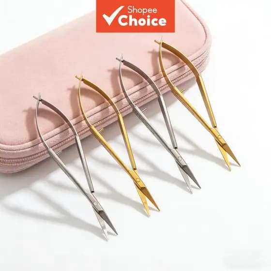 Tesoura De Sobrancelha Profissional , Aço Inoxidável Primavera Ação Aparador De Pêlos Faciais Cutícula Nipper Ferramenta