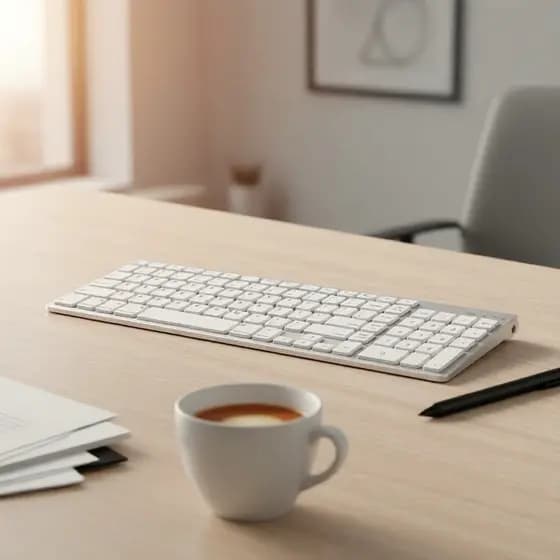 Teclado Bluetooth Ergonômico para Mac OS, Sem Fio, para MacBook Pro/Air, iMac, Mac Mini, PC Mac