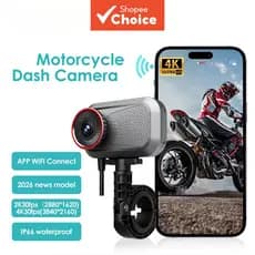 ROADWINNER Câmera Veicular para Motocicleta e Bicicleta à Prova d'Água, Conexão WiFi, Vídeo HD para Bike e Scooter