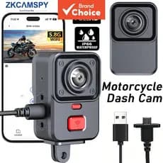 Câmera DVR Para Motocicleta 2K HD Lente Dupla WiFi GPS À Prova D'água IP67 Filmadoras Gravador De Vídeo