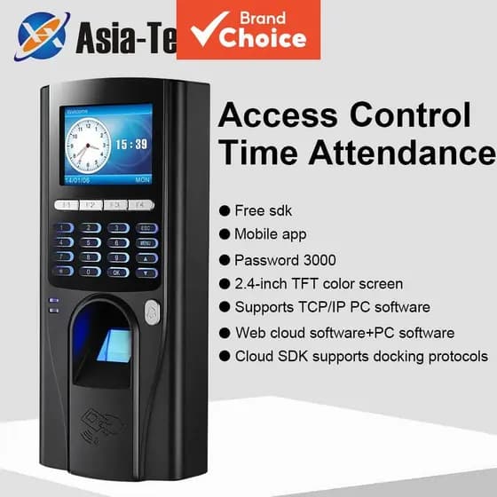 Sistema de Controle de Presença por Tempo via TCP/IP com Controle de Acesso RFID, Leitor de Impressão Digital, Relógio