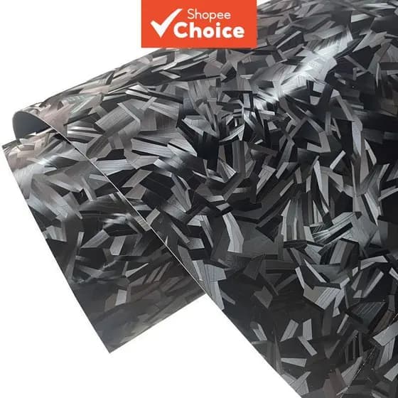 Rolo De Filme Envoltório De Vinil De Carbono Forjado À Prova D'água Premium Shadow Black Decalque De Liberação De Ar Uni