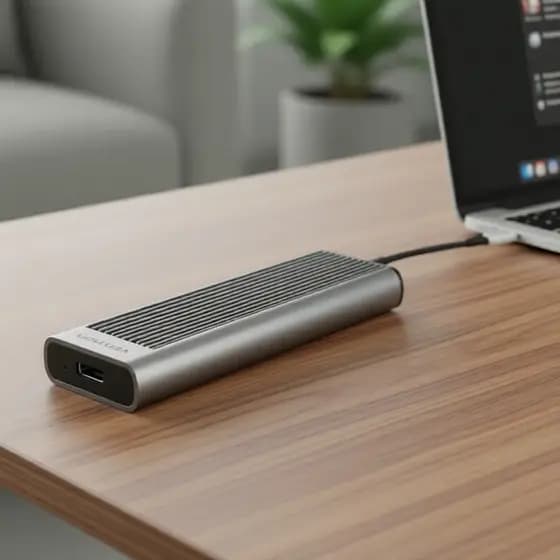 Vention 10 Gbps USB 3.2 Gen 2 Tipo-C Gabinete M.2 para SSDs NVMe/SATA - Case de HD externo