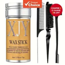 Conjunto de Estilização de Cabelo Wanmei: Escova para Cabelo com Cerdas e Cera para Penteado Suave e Pente de Rabo de